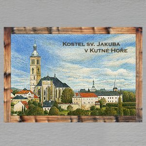 Kutná Hora - Kostel Sv. Jakuba - magnet C6 rá