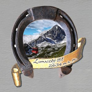 Lomnický štít - lanovka - magnet podkova