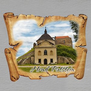 Potštejn - hrad - magnet pergamen