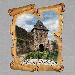 Potštejn - hrad - magnet pergamen