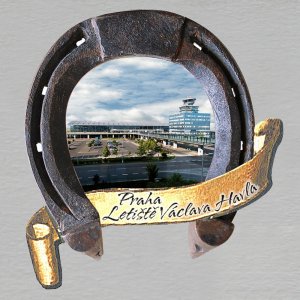 Praha - Letiště Václava Havla - magnet podkova