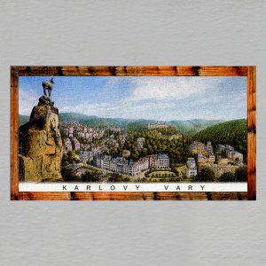 Karlovy Vary - Panorama - magnet DL rám