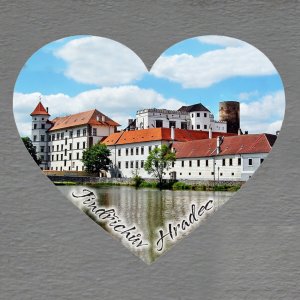 JIndřichův Hradec - Panorama - magnet srdce