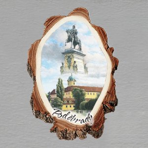 Poděbrady - magnet kůra malá