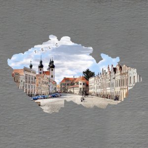 Telč - magnet mapa