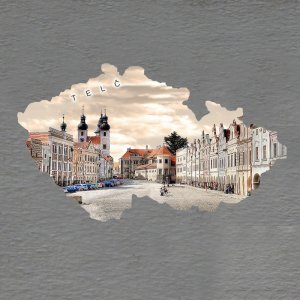 Telč - magnet mapa