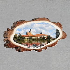 Telč - magnet kůra dvojitý