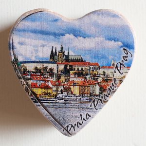 Praha - Hradčany s Vltavou den - krabička srdce