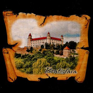 Bratislava - Hrad - magnet pergamen