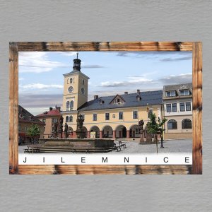 Jilemnice - Náměstí - magnet C6 rám