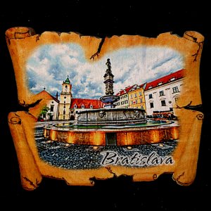 Bratislava - magnet pergamen