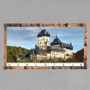 Karlštejn - magnet DL rám dvojitý