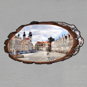 Telč - magnet kůra ovál