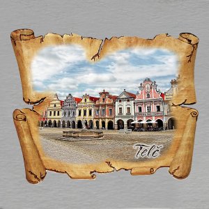 Telč - magnet pergamen