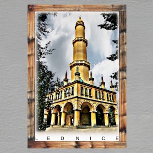 Lednice - Minaret - magnet C6 rám dvojitý