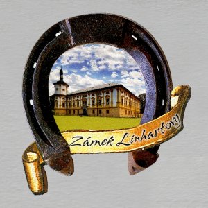 Linhartovy - zámek - magnet podkova