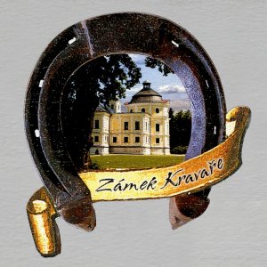 Kravaře 1 - zámek - magnet  podkova