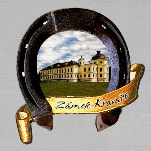 Kravaře 2 - zámek - magnet podkova