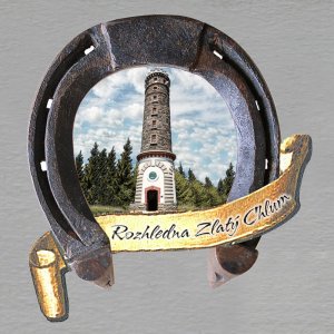 Zlatý Chlum - rozhledna - magnet podkova