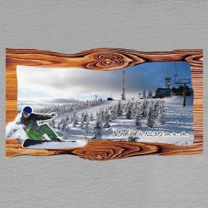 Medvědín - snowboardista - magnet prkno