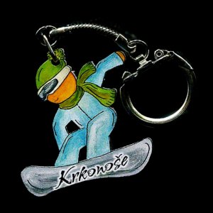 Snowboardista Krkonoše- klíčenka