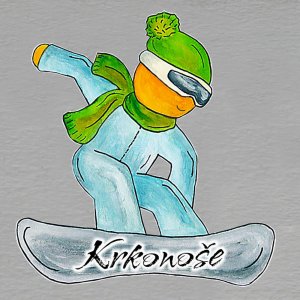 Tatra Mountain Resort - Krkonoše - snowboardista - magnet ořez