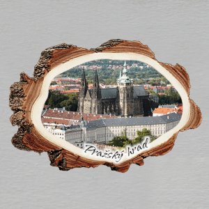 Praha - Pražský hrad - magnet kůra malá