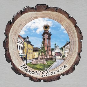 Banská Štiavnica - magnet kůra kulatá