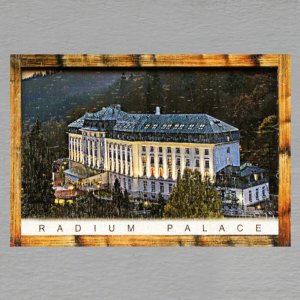 Jáchymov - Radium Palace - magnet C6 rám dvojitý