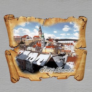 Český Krumlov - magnet pergamen