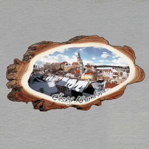 Český Krumlov - magnet kůra