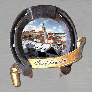 Český Krumlov - magnet podkova