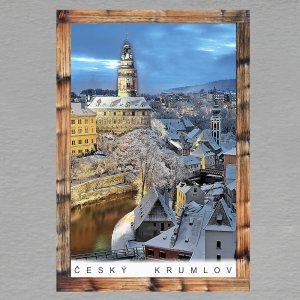 Český Krumlov - magnet C6 rám