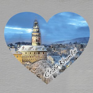 Český Krumlov - magnet srdce