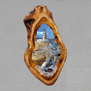 Český Krumlov - magnet oliva ovál