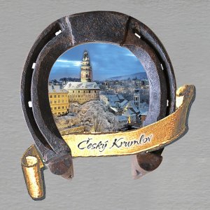 Český Krumlov - magnet podkova