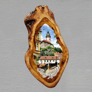 Český Krumlov - magnet oliva ovál