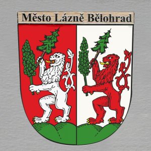 Lázně Bělohrad - erb - magnet ořez