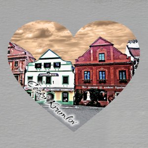 Český Krumlov 4 - magnet srdce