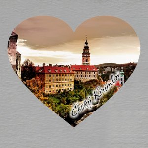 Český Krumlov 5 - magnet srdce