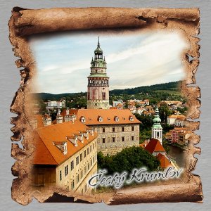 Český Krumlov 6 - magnet papyrus - barva