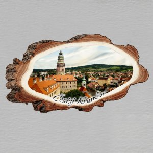 Český Krumlov 6 - magnet kůra barva