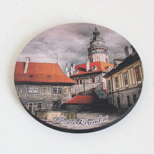 Český Krumlov - podtácek laser kulatý