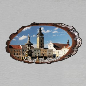 České Budějovice - magnet kůra ovál