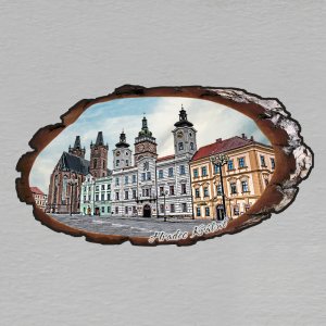 Hradec Králové - Náměstí - magnet kůra ovál