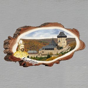 Karlštejn - Karel IV. - magnet kůra dvojitý