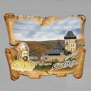 Karlštejn - Karel IV. - magnet pergamen