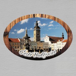 České Budějovice - magnet ovál rám