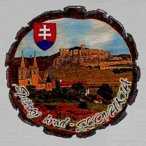 Spišský hrad - magnet kůra kulatý