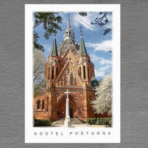 Poštorná - kostel -  magnet C6